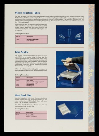 PHC-3 Thermal cyclers, heated lid and accessories / Techne (Cambridge) Limited.