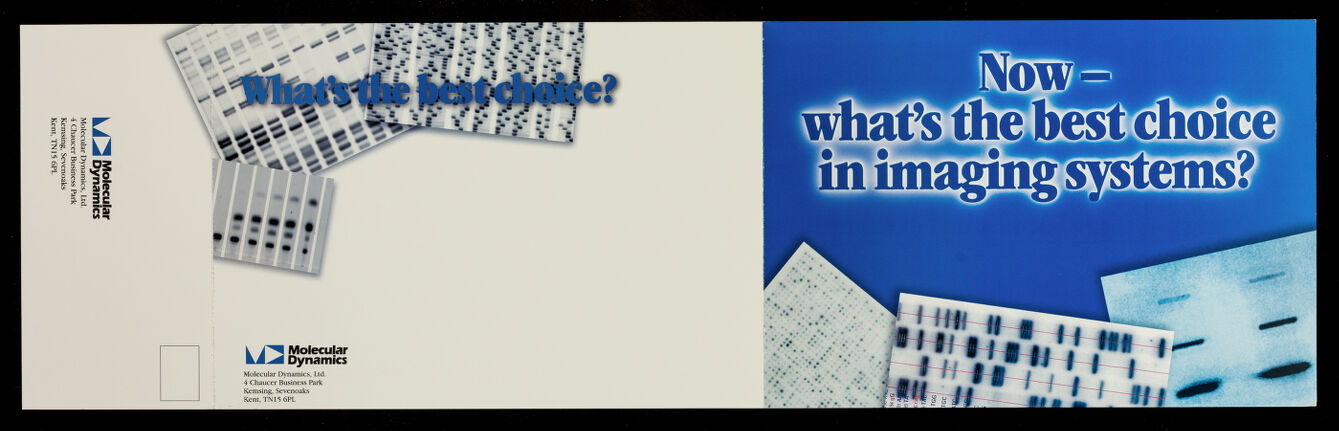 Now- what's the best choice in imaging systems? : Molecular Dynamics.