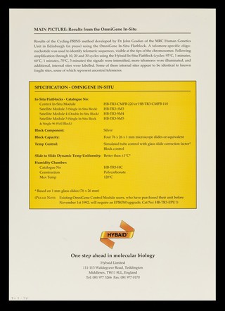 OmniGene In-Situ : take the guesswork out of In-Situ / Hybaid Limited.