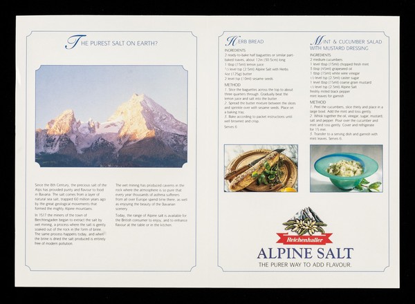 Two to savour from Alpine Salt : Reichenhaller Alpine Salt / Tesco... in conjunction with The Grocery Partnership.