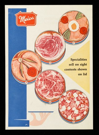 Meica : specialities sell on sight : contents shown on lid / Ammerländische Fleischwarenfabrik.