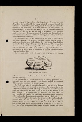 Practical notes on trussing poultry for the table and market / [W.B. Tegetmeier] ; presented by W. Bellamy.