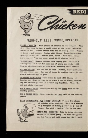 "Redi-Cut" chicken recipes and suggestions / Susan Shaw.