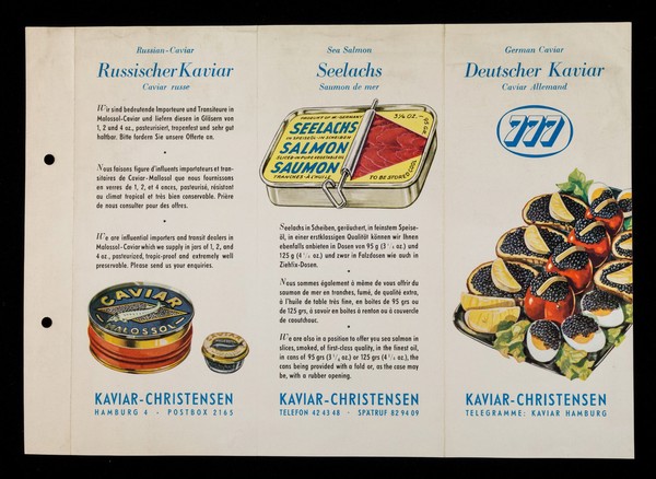 Deutscher Kaviar = German caviar = Caviar allemand : 777 / Kaviar-Christensen.