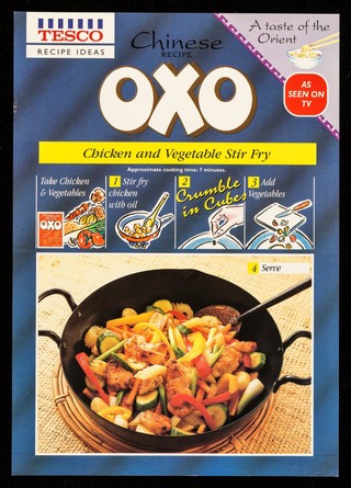 Chinese recipe Oxo : chicken and vegetable stir fry / Tesco.