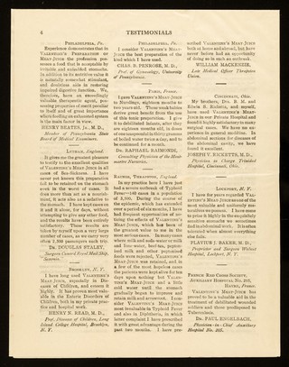 Valentine's preparation of Meat-Juice : established (1871) by Manns Valentine, Richmond, Virginia, U.S.A. / Valentine's Meat-Juice Company.