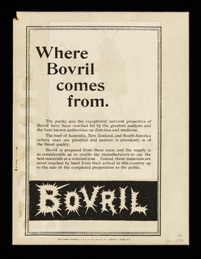 Bovril : where Bovril comes from / [Bovril Limited].