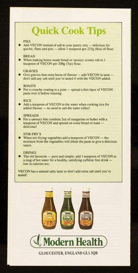 Vecon natural vegetable stock... : the versatile vegetable stock / Modern Health.