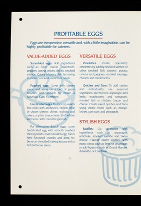 The do's and don'ts of catering with eggs... / produced by the British Egg Information Service.