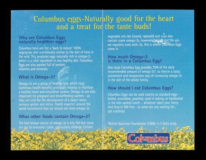 Why are Columbus eggs naturally healthier? / Deans Foods Ltd.