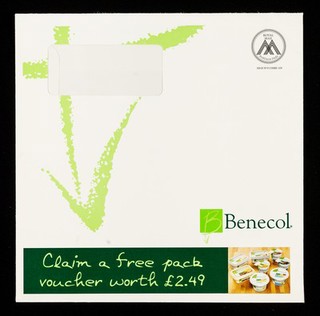 Benecol : claim a free pack voucher worth £2.49 / Benecol Information Service.