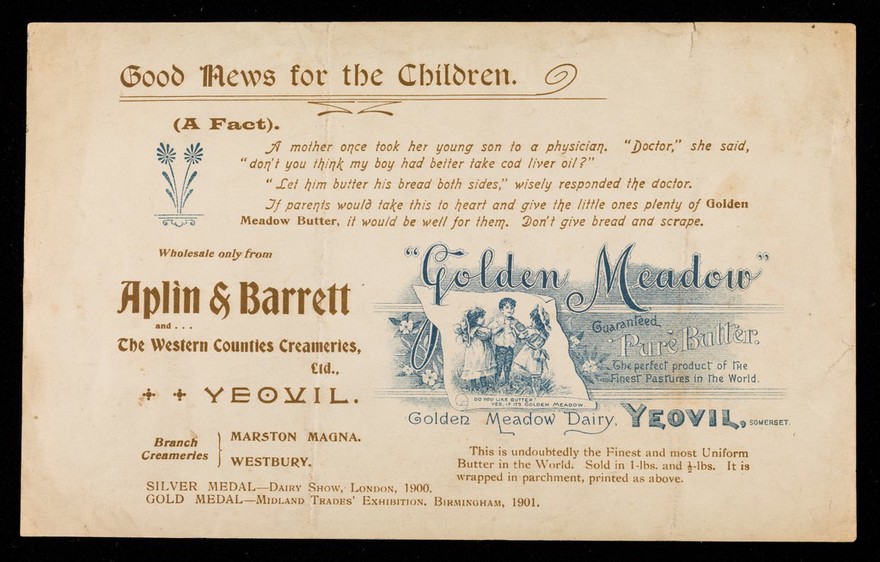 Do you like butter? : Yes! If it's Golden Meadow / Aplin & Barrett & The Western Counties Creameries Ltd.
