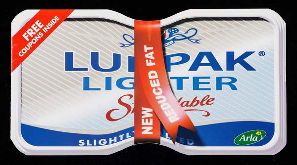 New reduced fat Lurpak Lighter Spreadable : slightly salted / Arla Foods.