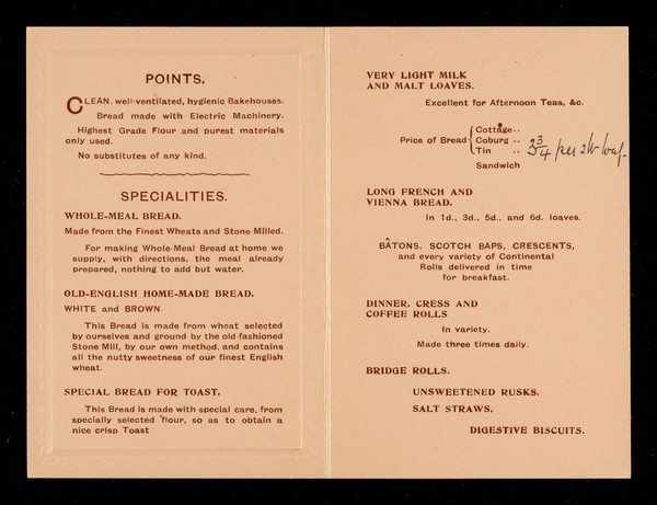 By appointment to H.M. the king : R. Jefferys, Ltd : bakers, confectioners and flour merchants : 16 Lower Belgrave Street, S.W.1... 150 Sloane Street, S.W.1.