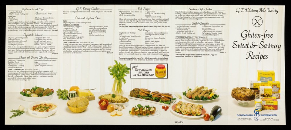 Gluten-free sweet & savoury recipes / G.F. Dietary Group of Companies.
