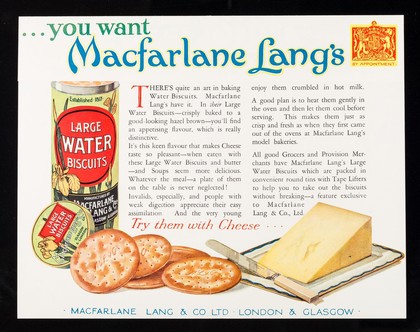 If you want the crispest water biscuits : ...you want Macfarlane Lang's / Macfarlane, Lang & Co. Ltd.