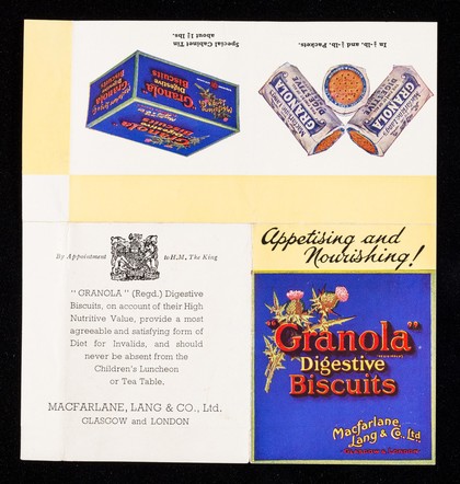 "Granola" digestive biscuits / Macfarlane, Lang & Co., Ltd.