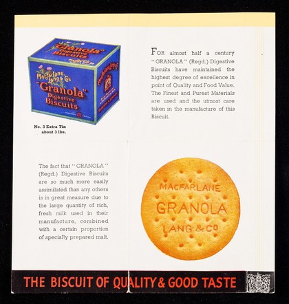 "Granola" digestive biscuits / Macfarlane, Lang & Co., Ltd.