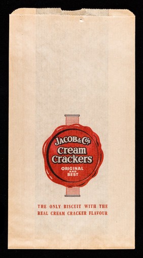 Jacob & Co.'s Cream Crackers : original and best : the only biscuit with the real cream cracker flavour.