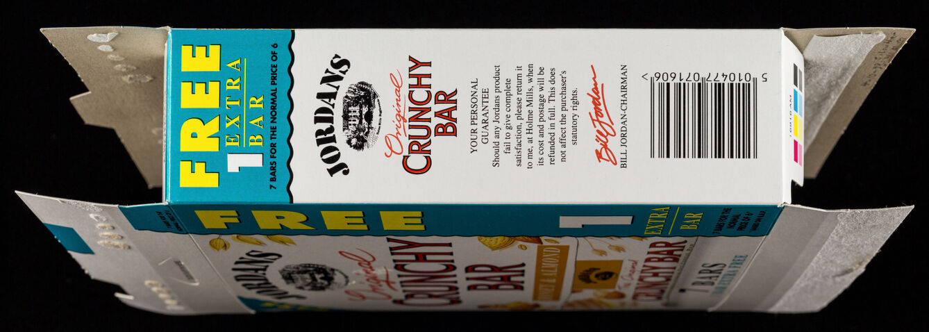 Jordans Original Crunchy Bar : honey & almond : 7 bars, 1 bar extra free / W. Jordan (Cereals) Ltd.