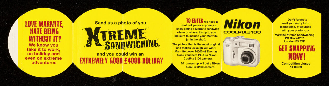 Xtreme photo competition : send us an xtreme sandwich photo & you could win a £4000 holiday : only UK residents, 18 & over : closing date: 14.09.03 : purchase required : details inside / Unilever Bestfoods UK. Limited.