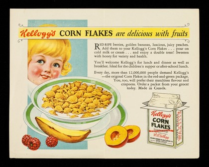 Let good things get together : Kellogg's Corn Flakes are delicious with fruits / Kellogg Company of Great Britain.