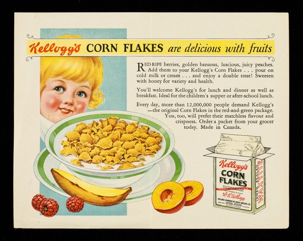 Let good things get together : Kellogg's Corn Flakes are delicious with fruits / Kellogg Company of Great Britain.