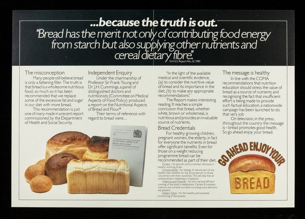 For anyone who thinks bread is nothing more than a filler... : here's your chance to put them right... / Great Britain. Committee on Medical Aspects of Food Policy.