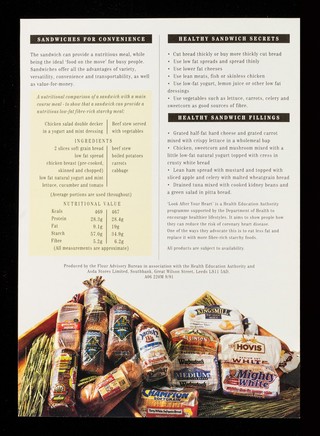 Eat more bread to look after your heart... / Produced by the Flour Advisory Bureau in association with the Health Education Authority and Asda Stores Limited.