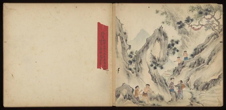 Taiwanese rural and provincial tableaux. Paintings by a Taiwanese artist, ca. 1850.