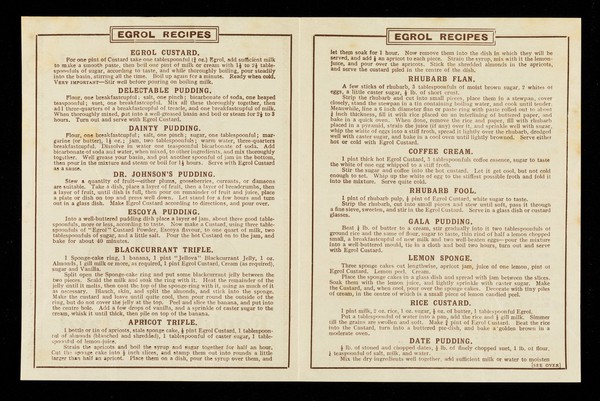 The home of Egrol : Riverside Works, Derby : Egrol makes the most delicious and egglike custard : see inside for many recipes / F.W. Hampshire & Co., Ltd.