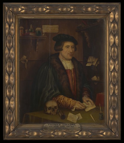 A man designated as Thomas Linacre. Oil painting, ca. 1900 (?).