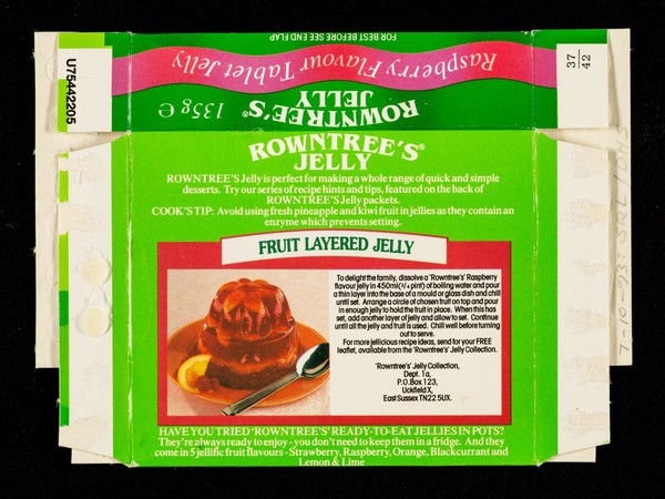 70th anniversary Rowntree's jelly : 1923-1993 : raspberry flavour / Nestlé UK Ltd.