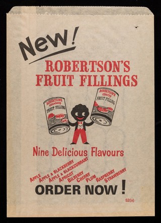 New! : Robertson's fruit fillings : nine delicious flavours: apple, apple & blackberry, apple & blackcurrant, apricot, bilberry, cherry, plum, raspberry, strawberry : order now! / James Robertson & Sons P.M., Ltd.