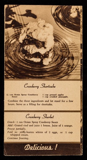 Spring and summer dishes made with Ocean Spray cranberry sauce... : recipes tested by Cranberry Kitchen... / Packed by Cranberry Canners, Inc.