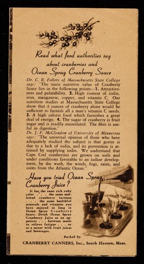 Spring and summer dishes made with Ocean Spray cranberry sauce... : recipes tested by Cranberry Kitchen... / Packed by Cranberry Canners, Inc.