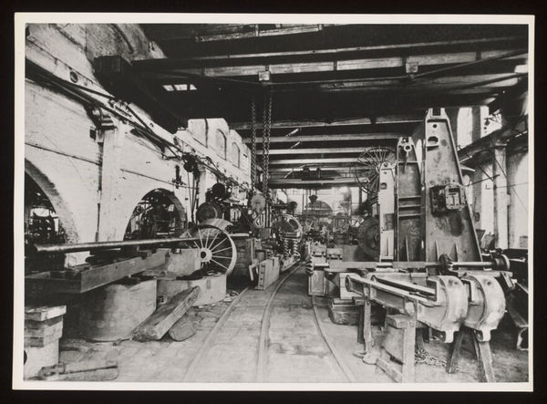 Combined medium machining and fitting shop, Davy & United Engineering Co. Ltd., Park Iron Works, Sheffield. Reproduction, 1957, of a photograph of ca. 1890.