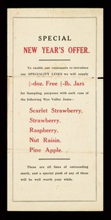 Wye Valley preserves : trade price list : January, 1929 / Herefordshire Fruit Co. Ltd.