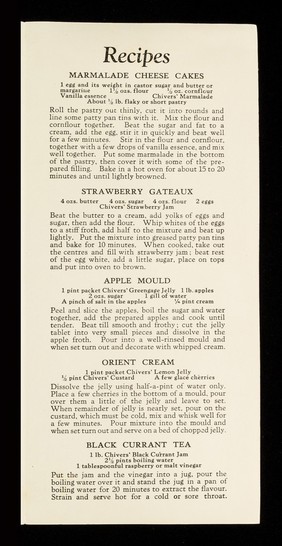 Chivers' Orchard factory products sold and recommended by ... / Chivers & Sons, Ltd.
