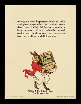 This is why Brer Rabbit Molasses, nature's own sugar sweet, is healthful... / Penick & Ford, Ltd., Inc.