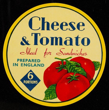 Cheese & tomato : ideal for sandwiches : prepared in England : 6  portions.