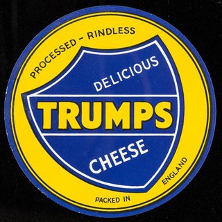 Delicious Trumps cheese : processed, rindless : packed in England.