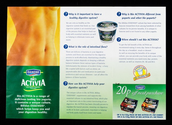 Bio Activia with Bifidus essensis cultures : when you're healthy on the inside, it shows on the outside / Danone Limited (UK).