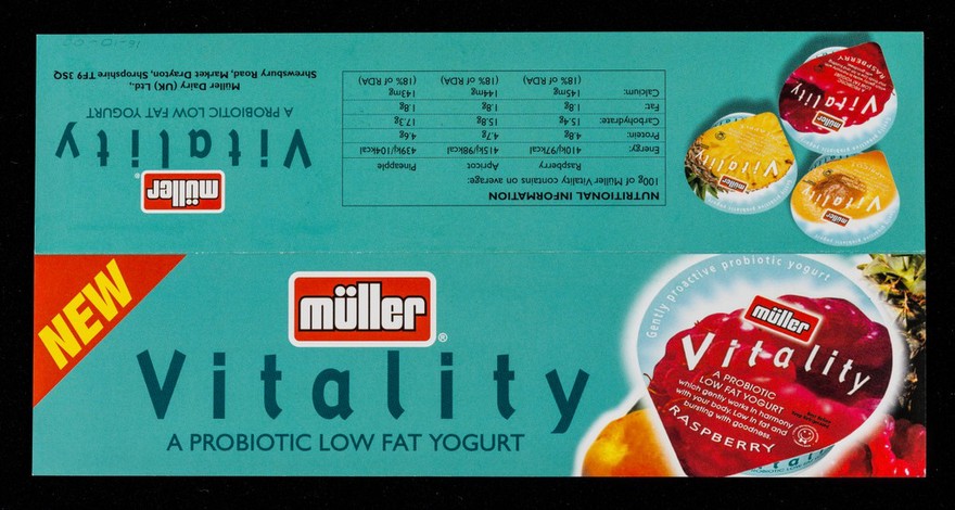 New Müller Vitality : a probiotic low fat yogurt / Müller Dairy (UK) Ltd.