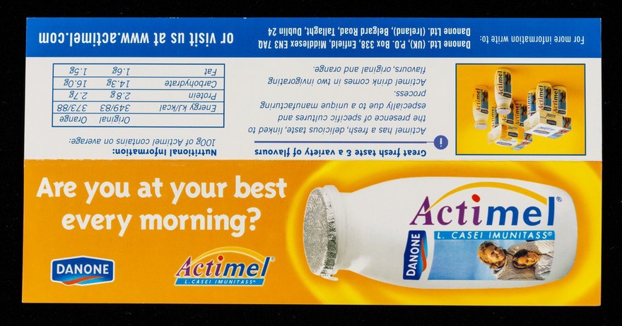 Are you at your best every morning? / Danone Ltd. (UK).