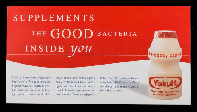 With Friendly Bacteria Yakult Yakult Uk Ltd Wellcome Collection