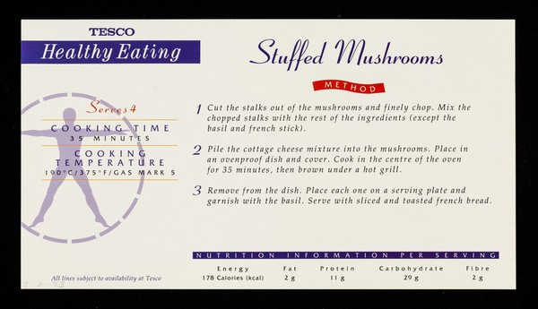 Stuffed mushrooms : a healthy eating recipe / Tesco.