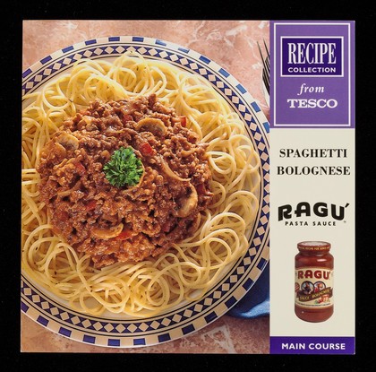 Spaghetti bolognese : Ragú pasta sauce : main course / Tesco.