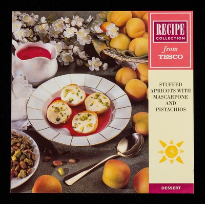 Stuffed apricots with mascarpone and pistachios : dessert / Tesco.