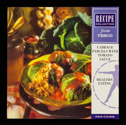 Cabbage parcels with tomato sauce : healthy eating : main course / Tesco.